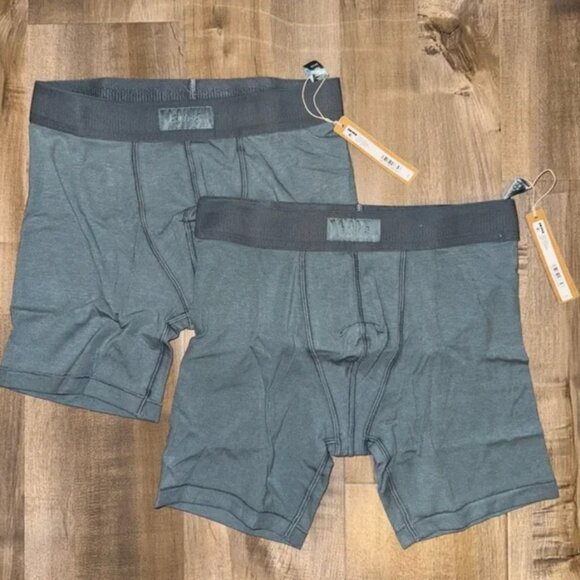SKIMS Men's 5" Inch Cotton XL Boxer Brief 2 Packs XLarge in Kyanite NEW Sold Out - Picture 2 of 8